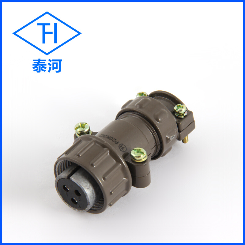 航空插头3芯p20-3芯 插头插座 电流25A P20K3Q P20J3A