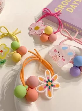 儿童头绳新款小女孩不伤女童皮筋发圈发饰可爱头发花朵头饰发绳