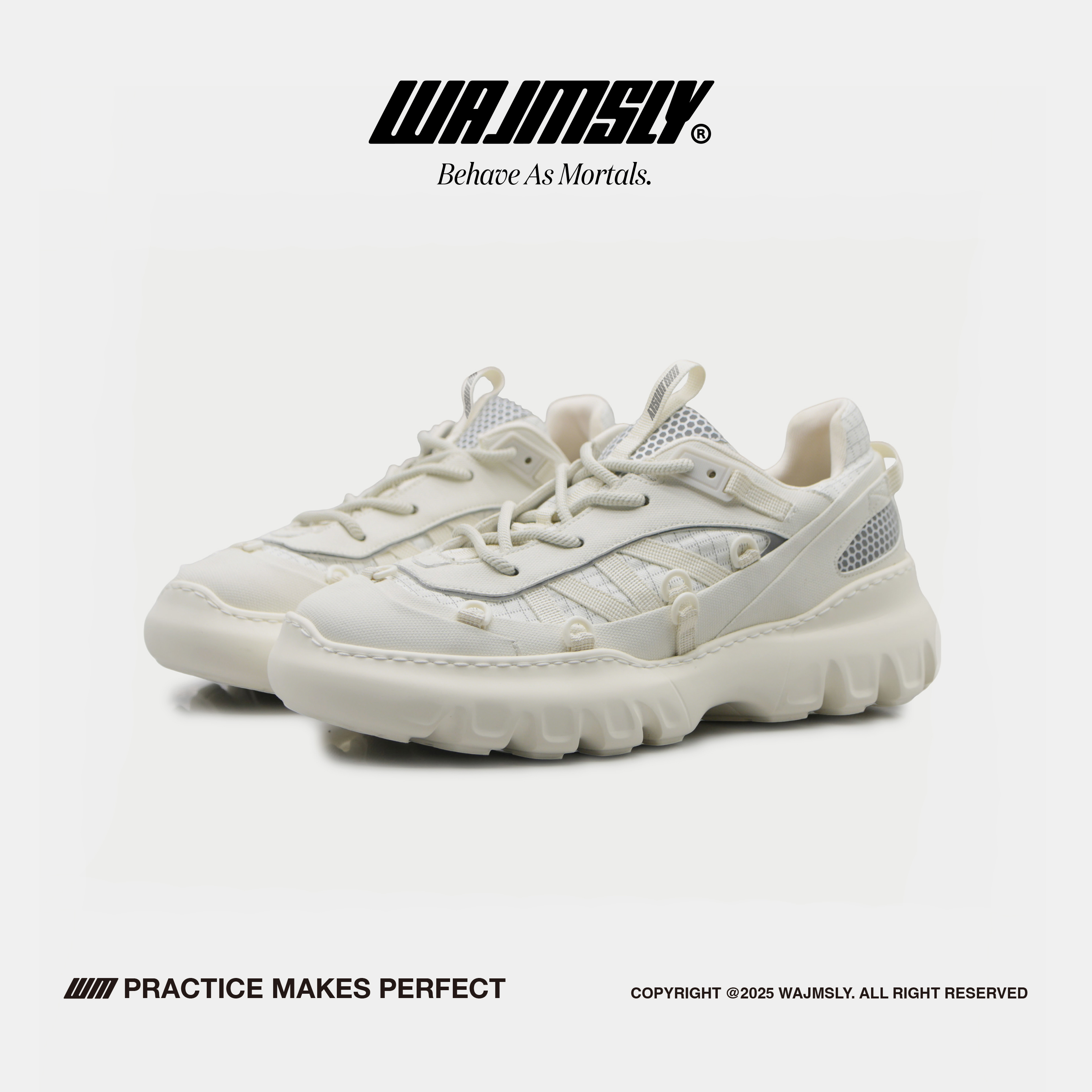 WAJMSLY登山鞋防滑防水情侣同款减震休闲百搭舒适高端运动老爹鞋