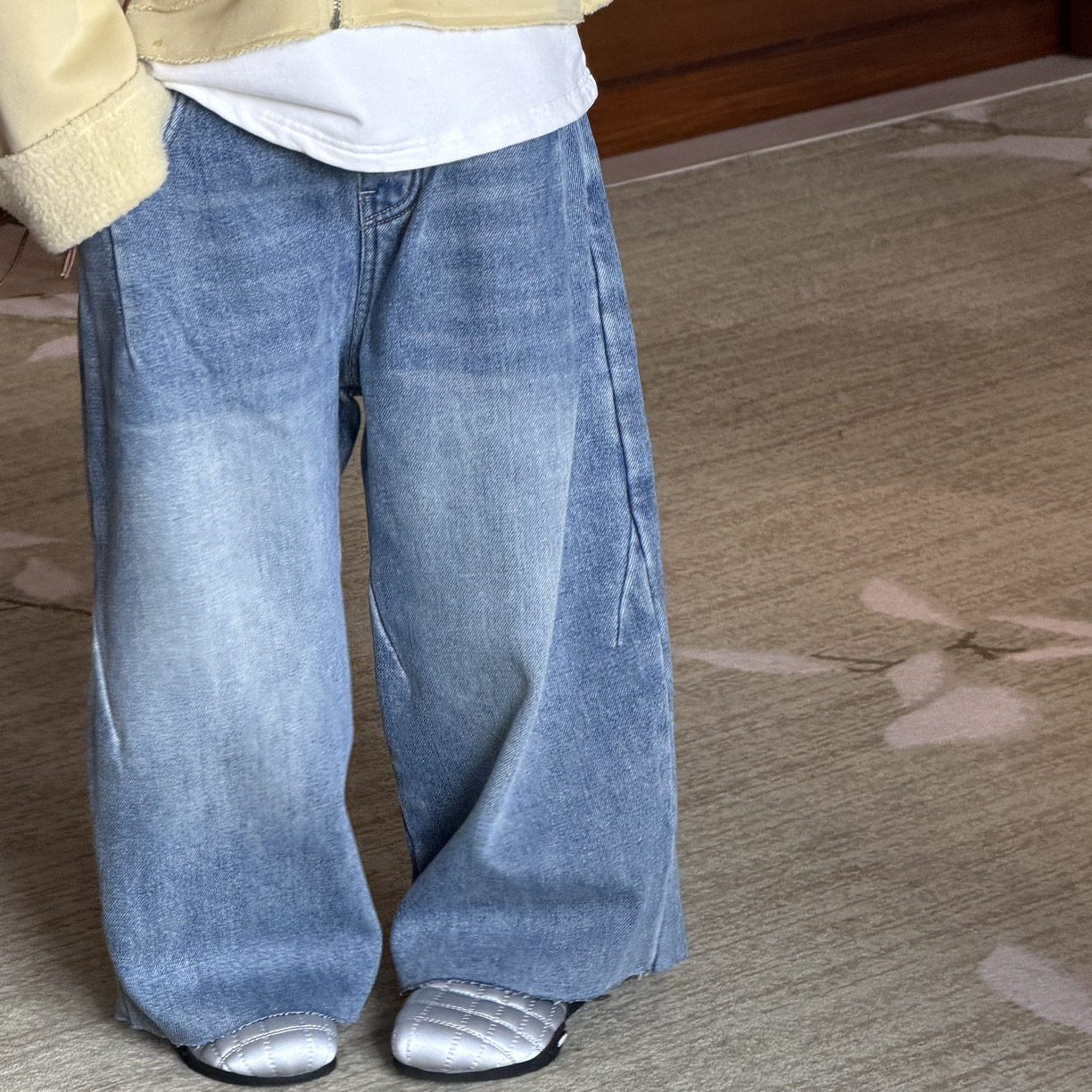 卤蛋童装·加州牛仔/冬时髦韩版直筒不锁边加绒九分牛仔裤男女童,童装/婴儿装/亲子装,儿童牛仔裤,淘宝优惠券,粉丝福利购,淘宝优惠卷