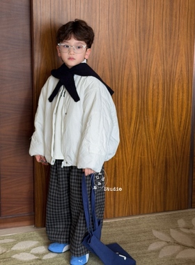 卤蛋童装·甜甜软糯/冬高级韩版时髦洋气白色棉服宽松外套男女童