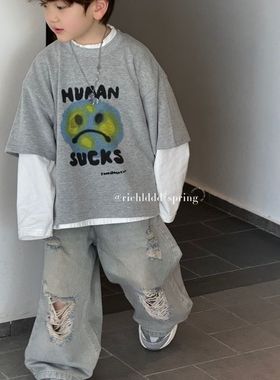 特NO退NO换 【委屈包】2024春夏印花磨毛感240g重工短袖87002