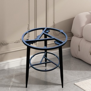 桌脚茶几架餐桌桌腿支架圆形沙发组合简约岩板小边几圆桌底座定制