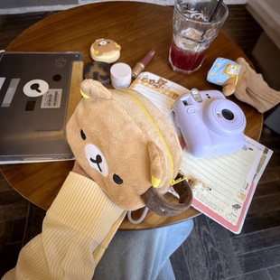 适用拍立得mini12富士轻松熊相机收纳包小饰品化妆包手提零钱包女