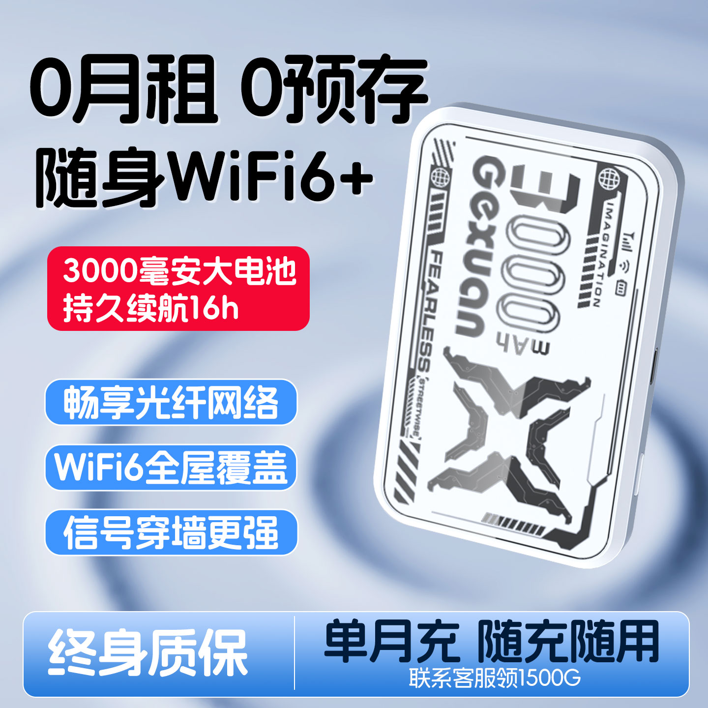 随身无线wifi无线移动网络随身wifi2025新款流量上网卡便携三网通用wifl6充电宝二合一车载高速户外4g路由器