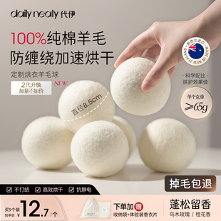 代伊dailyneaty烘干机羊毛球烘干专用防缠绕8.5cm大尺寸蓬松防皱