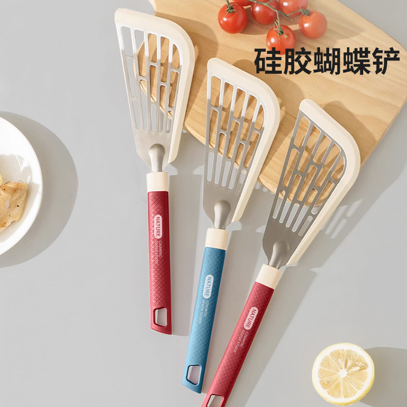 蝴蝶铲硅胶锅铲耐高温不粘锅专用炒菜铲子牛排煎饼鱼煎铲家用厨房