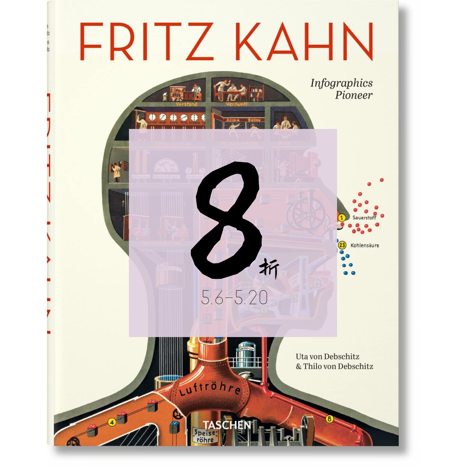 【现货】弗里茨·卡恩。信息图形先驱 Fritz Kahn. Infographics Pioneer Taschen出版 老佛爷图书