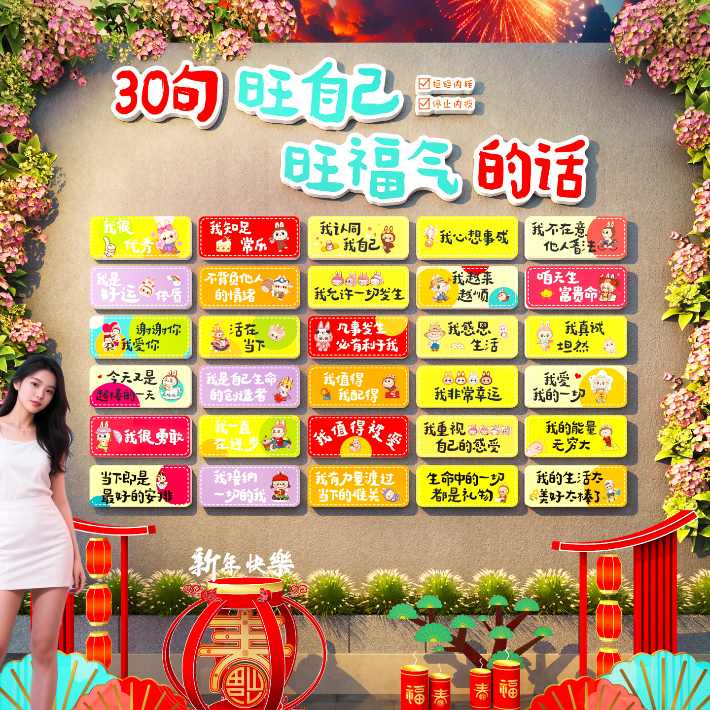 【旺自己的话】2026新年打卡墙