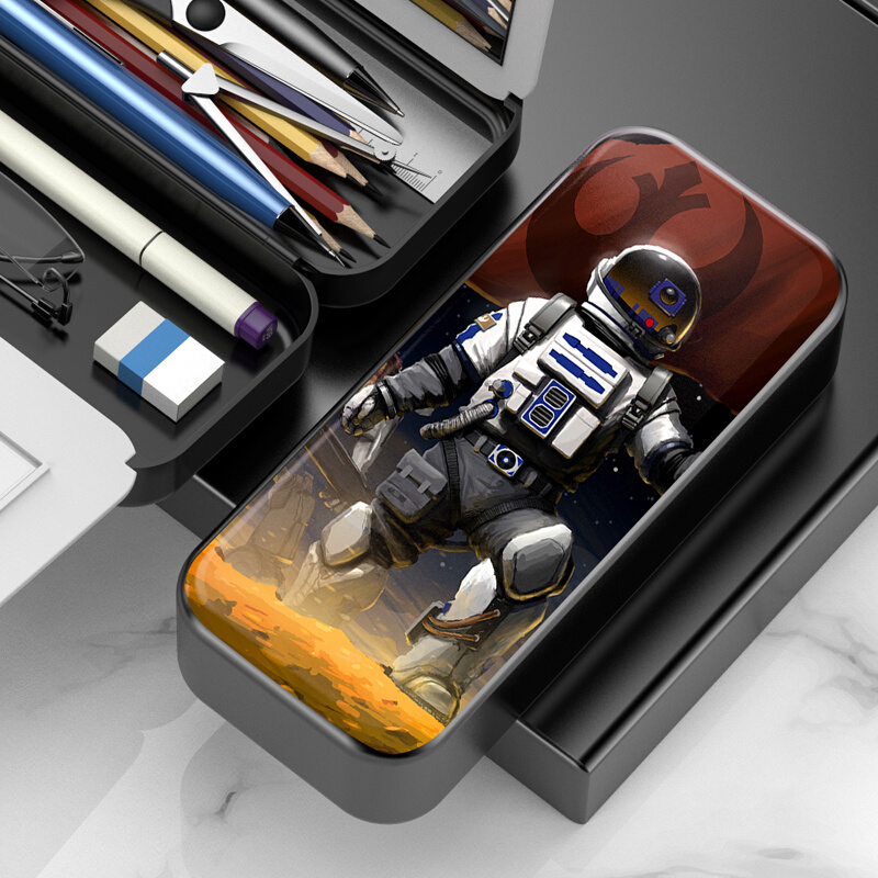 宇航员小学生卡通文具盒铅笔盒抗摔防水韩版儿童文具盒文具盒男孩