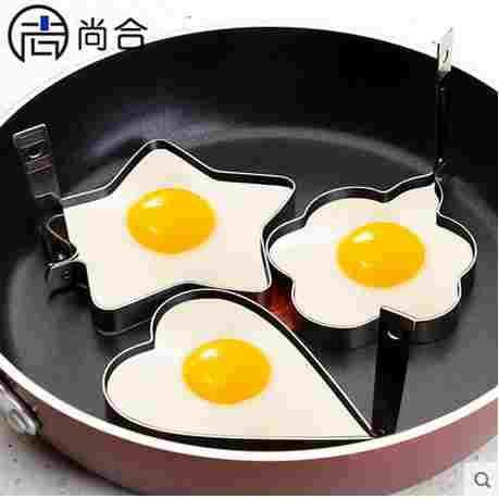 创意厨房小件神器小用品 实用爱心形不锈钢煎蛋圈煎蛋器 模具立式