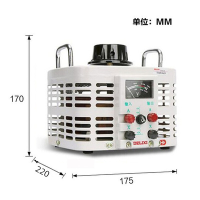 。德力西 单相接触式家用手动 调压器TDGC2-2000W 2KW 可调0-250V