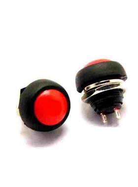 小型按钮开关 防水开关 自复位 PBS-33B 12MM红色 无锁开关