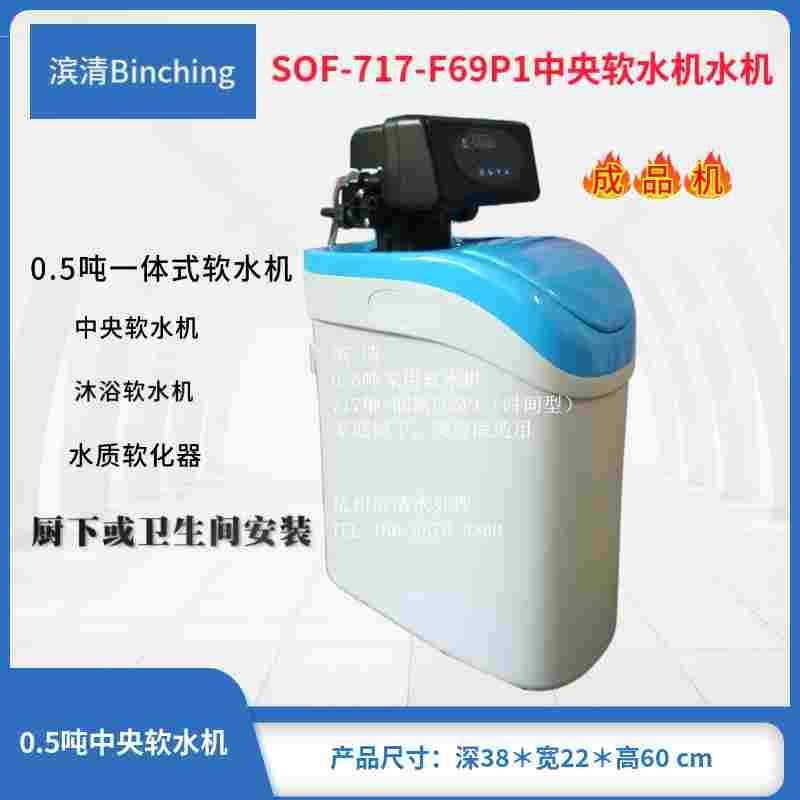 滨清 0.5吨厨下软水机 717桶+润新F65P1阀 时间型控制 除垢软水机