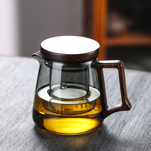 花茶过滤功夫茶具 玻璃泡茶壶单壶加厚耐高温家用电陶炉煮茶壶套装