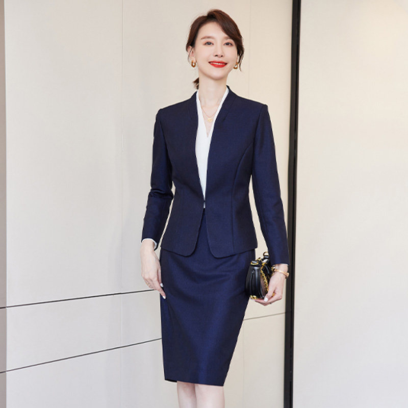 诗璐雅西装套装女气质干练经理工作服秋冬女神范职业正装西服裙套