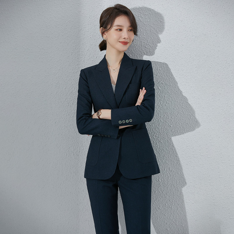 诗璐雅职业装套装新款秋冬干练气质商务女装修身简约行政经理西装