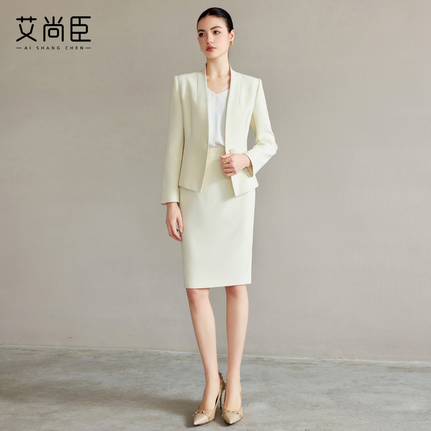 艾尚臣修身西装套装女商务通勤西服正装高级感面试职业装工作服秋