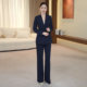 高级感单排扣西装 藏青色职场通勤西服正装 套装 新款 女春季 钟老板