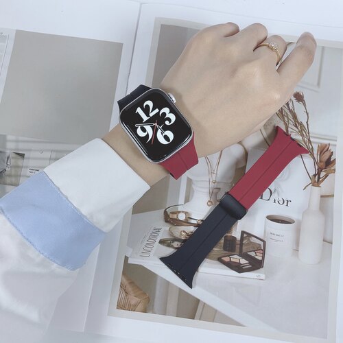 ApplewatchS8硅胶折叠扣表带
