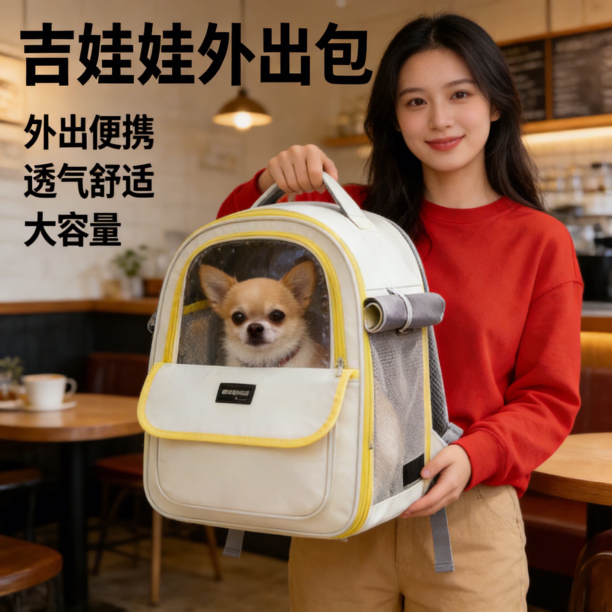 吉娃娃外出包超小体幼犬小型犬迷你外出双肩胸前便携通用宠物背包