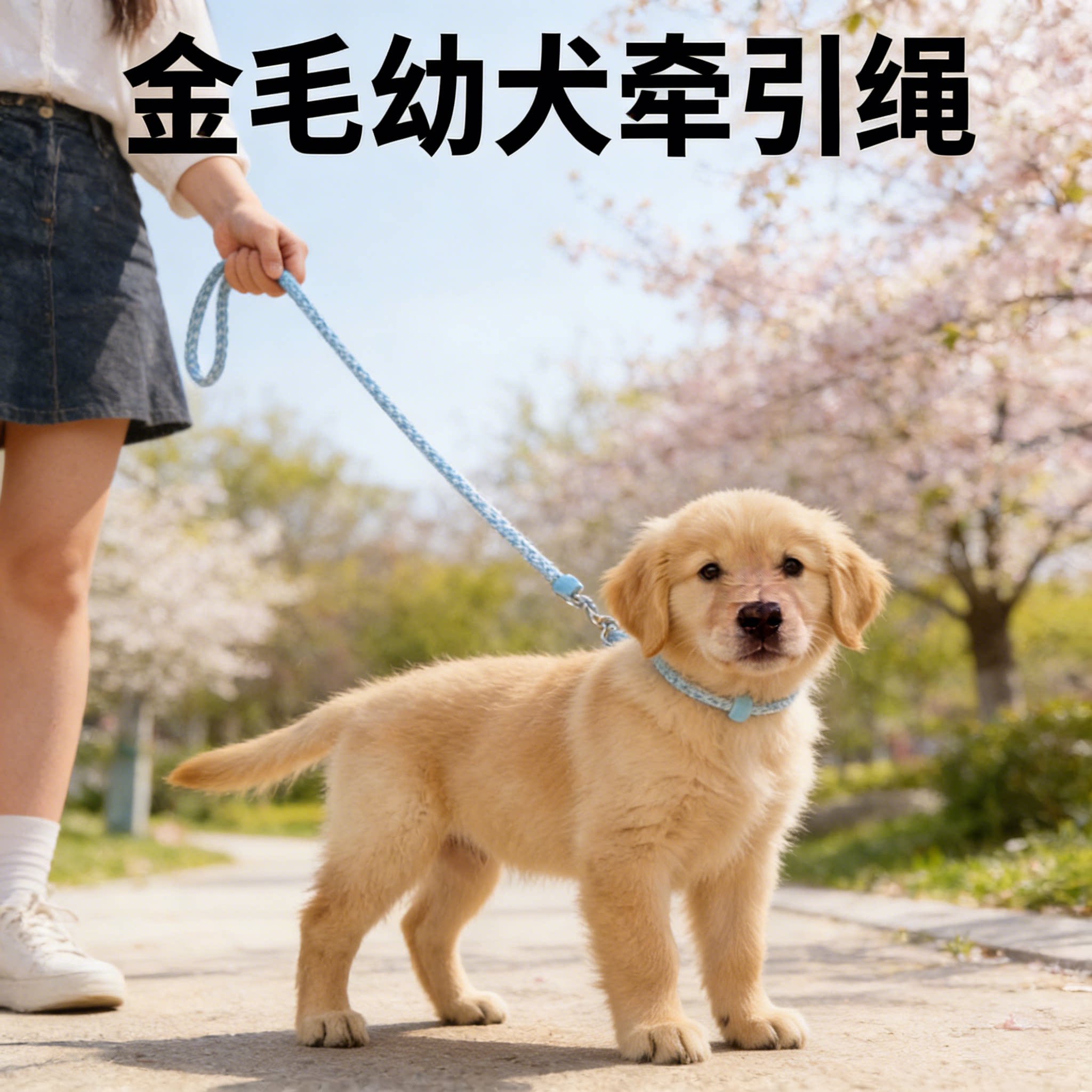 金毛幼犬专用 P 绳防咬狗链子大型犬奶狗 2 斤适用外出遛狗牵引绳