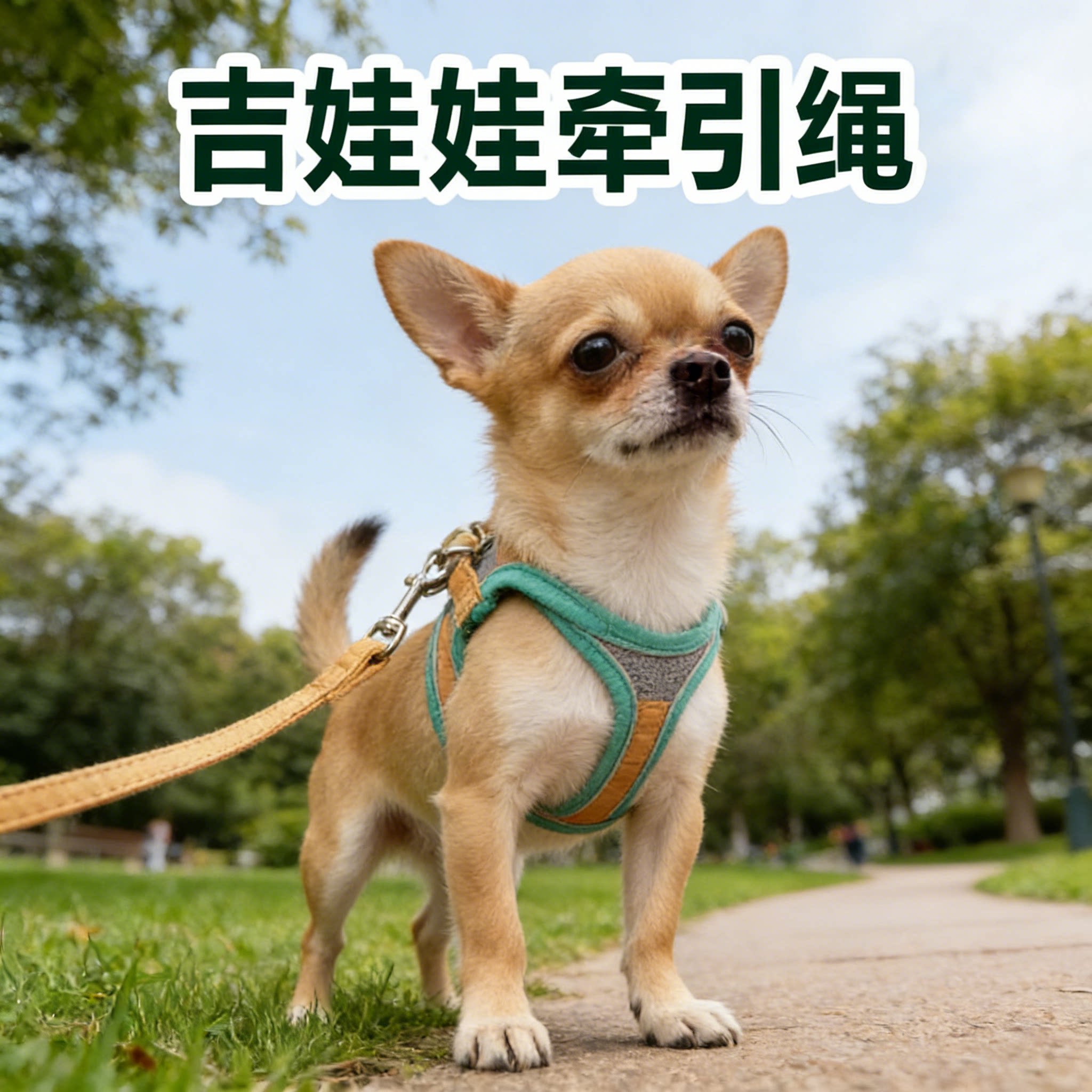 吉娃娃幼犬专用牵引绳超小体一斤小型犬背心式外出可伸缩宠物用品