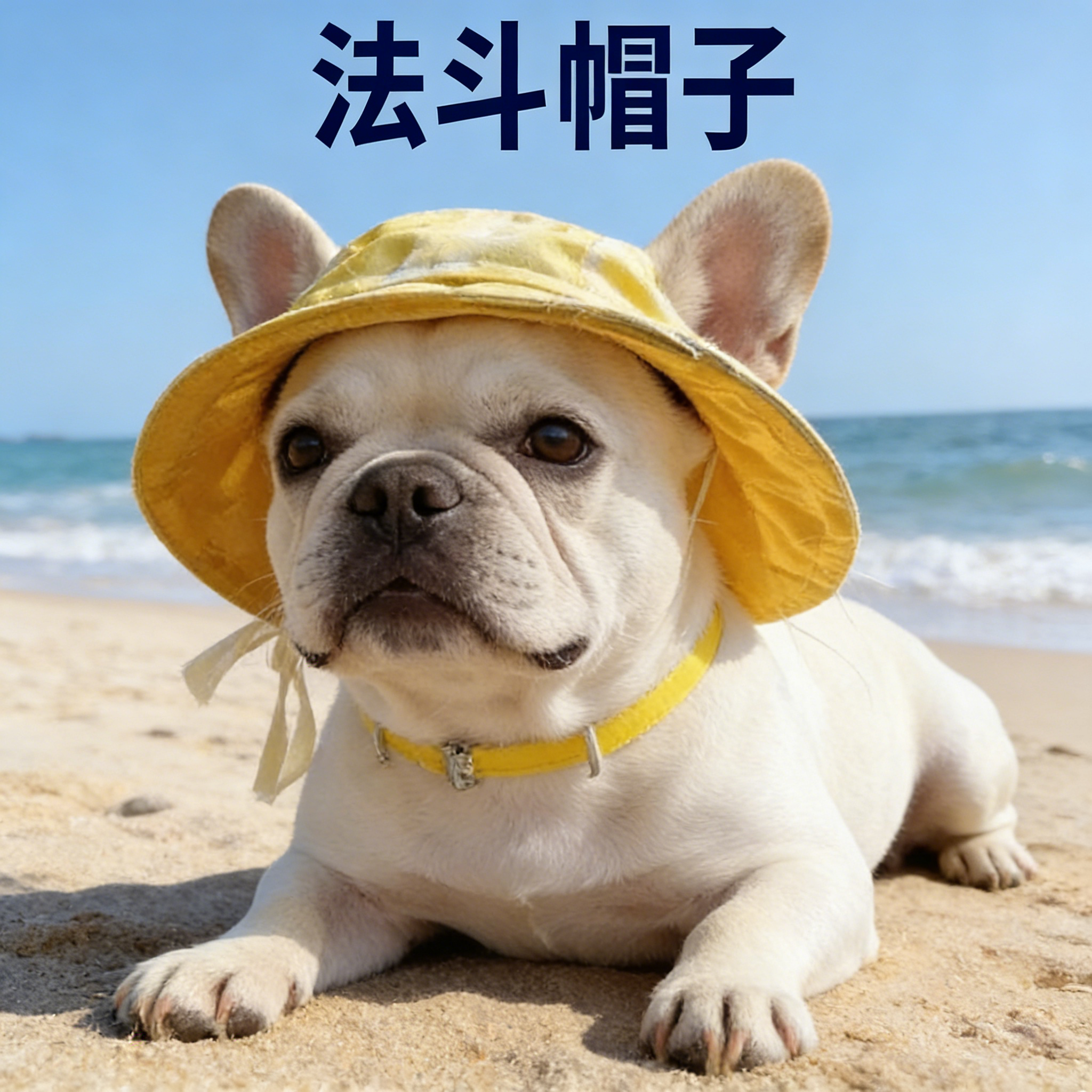 法斗专用狗狗帽子防晒遮阳宠物配饰法斗狗狗遮阳帽太阳帽宠物用品