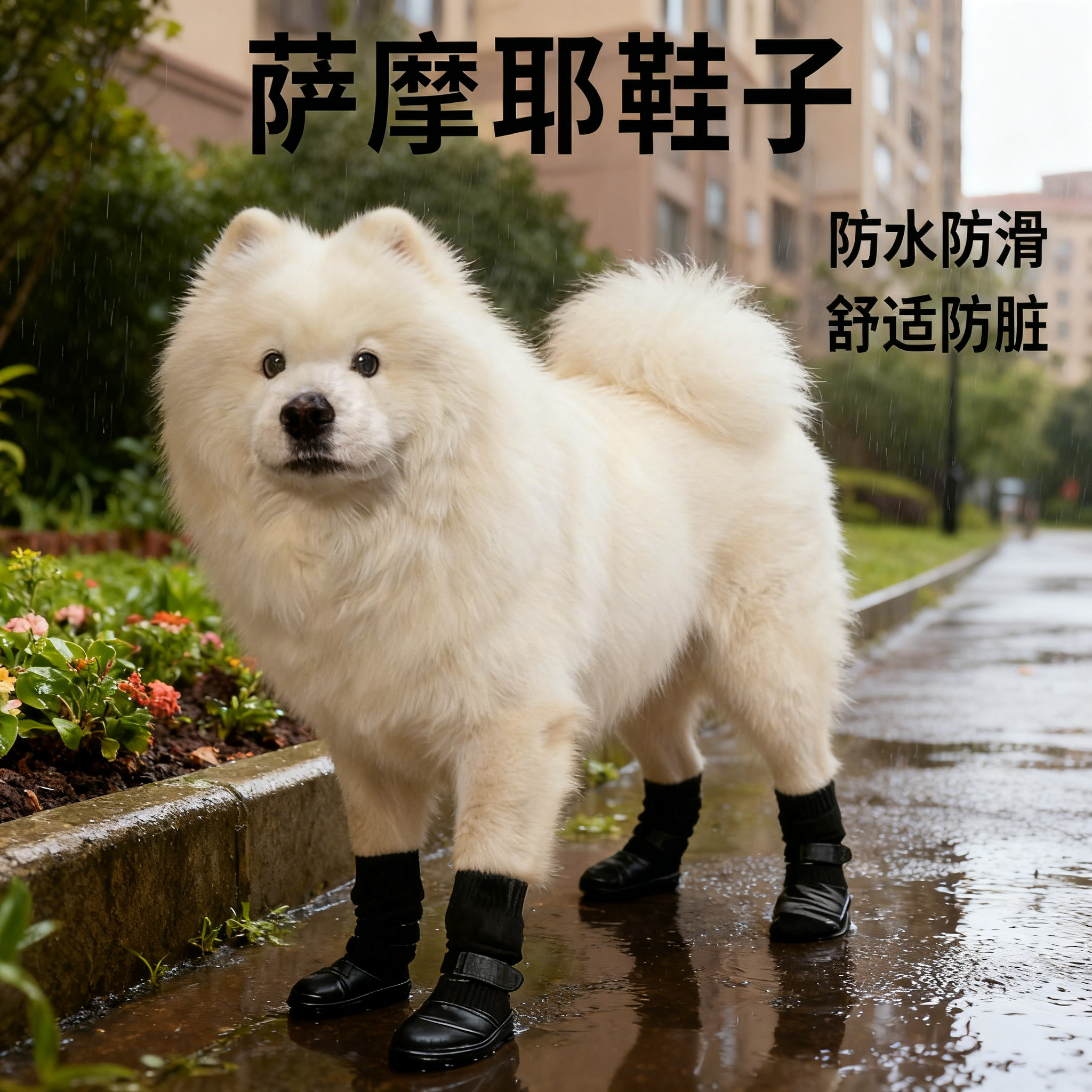 萨摩耶鞋子宠物鞋套一次性狗狗鞋套宠物防水防滑脚套户外鞋