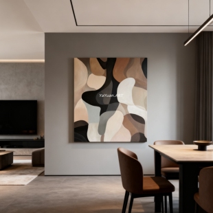 手绘油画形色高级感玄关肌理画现代简约卧室挂画客厅单幅抽象壁画