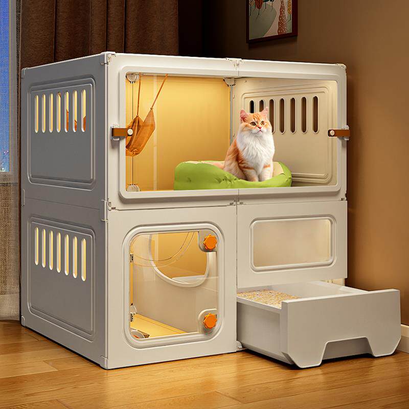 猫别墅带厕所一体室内家用猫窝猫笼子猫屋小型猫柜猫舍猫空笼套装