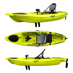 3.3米新款 皮划艇独木舟路亚艇脚踏艇脚踩动力塑料船獨木舟平台舟