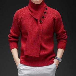 亿帆潮流服饰高级感男装针织衫毛衣打底衫V领修身时尚懒惰风外套