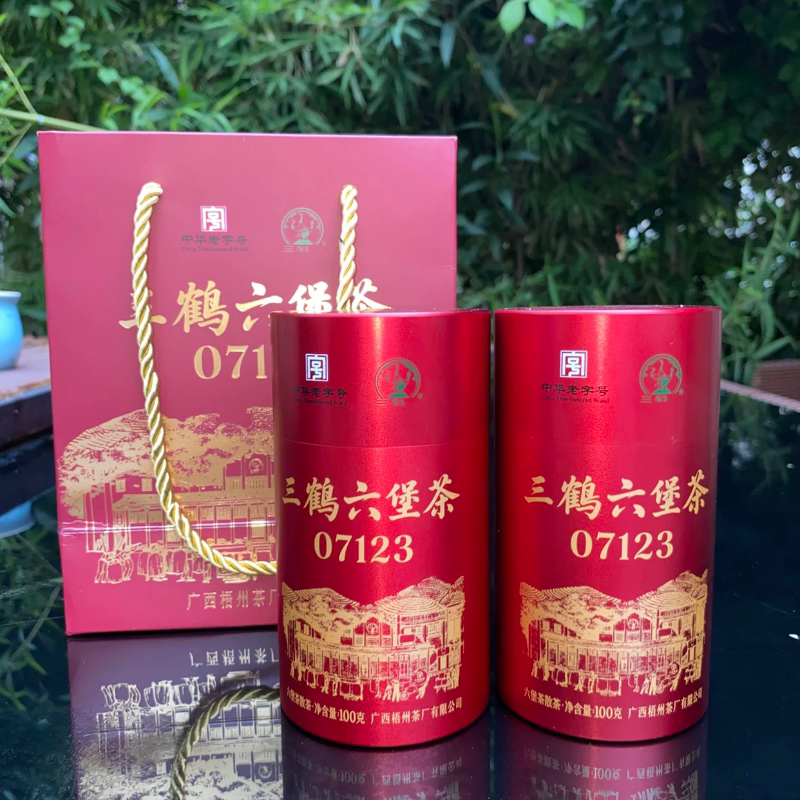 三鹤六堡茶07123单罐装2015年陈特级100g 广西梧州特产散茶黑茶叶