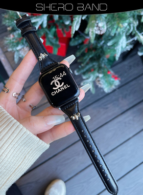 小蛮腰细款皮质表带适用于苹果手表applewatch10s8s9代se42iwatch