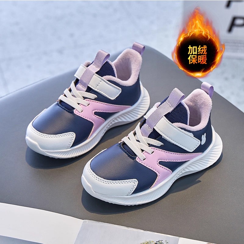 Miffy米菲童鞋2025冬季新款女童运动鞋儿童休闲鞋加绒保暖跑步鞋