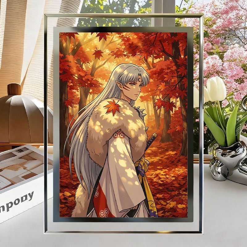 杀生丸动漫周边新款水晶玻璃相框