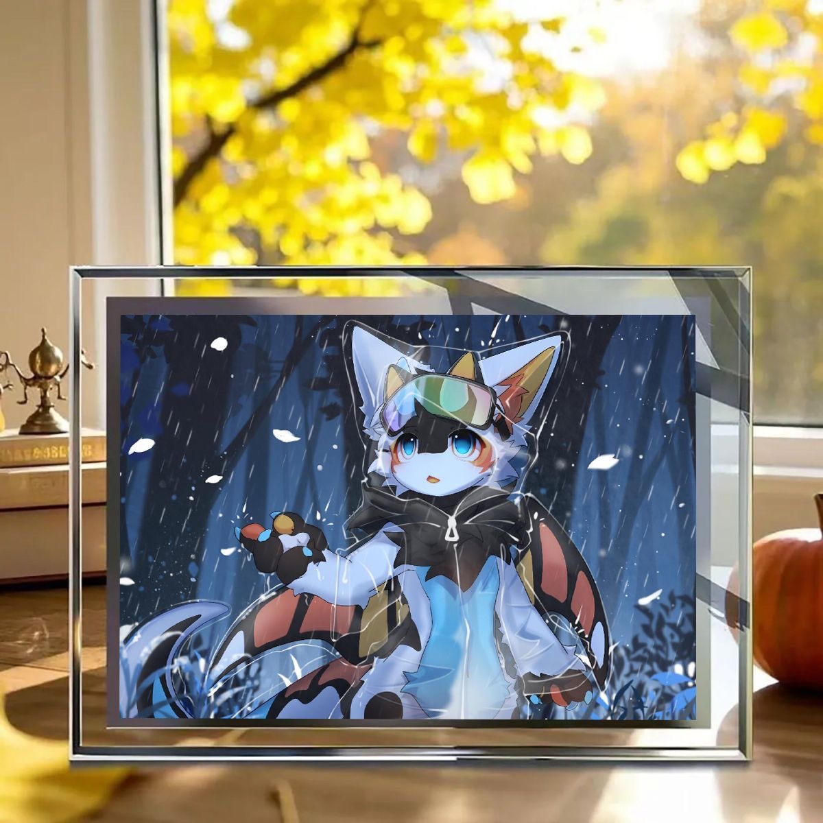 furry兽兽周边水晶玻璃相框摆件
