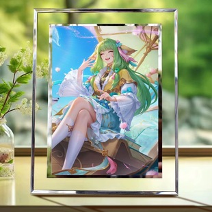 公孙离涂山容容王者荣耀周边水晶玻璃相框定制高档摆台送学生礼物