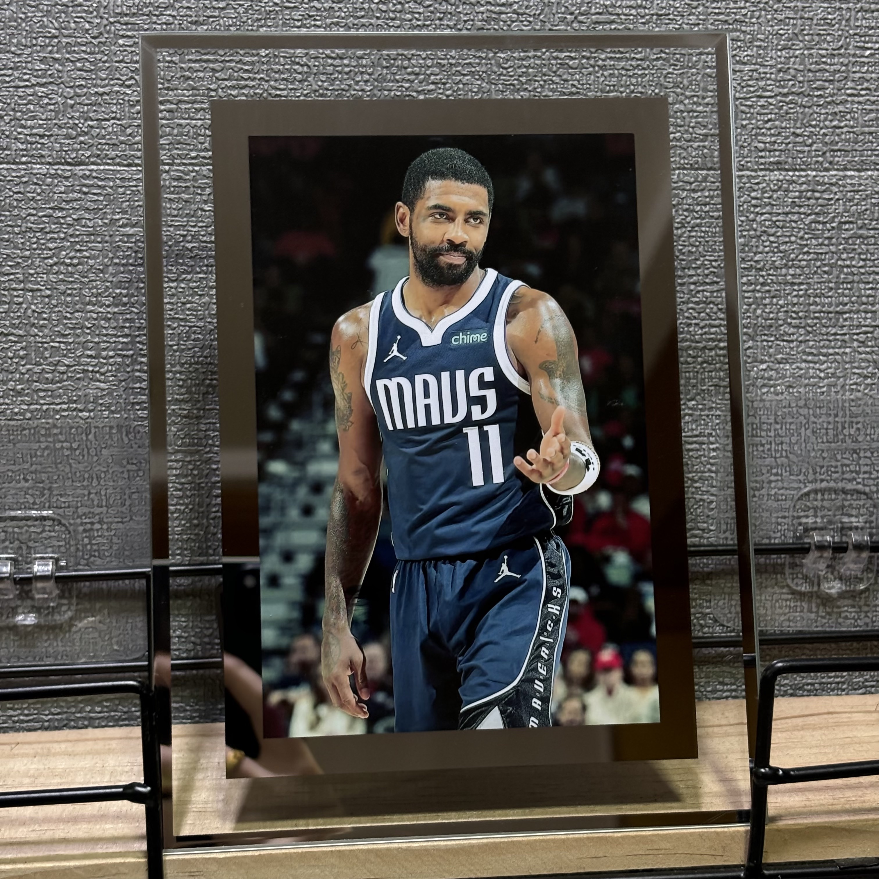 NBA欧文周边水晶相框玻璃照片diy创意篮球图片周边摆台生礼物定做