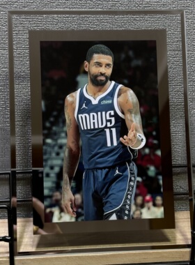 NBA欧文周边水晶相框玻璃照片diy创意篮球图片周边摆台生礼物定做