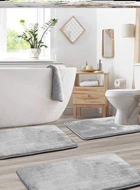 浴室地垫Floor Mat Door Mat Bathroom Carpet Toilet Seat Cover