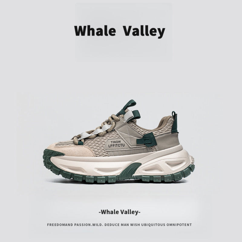 Whale Valley外贸男士轮胎底老爹鞋秋季新款厚底增高休闲运动潮鞋,流行男鞋,老爹鞋,淘宝优惠券,粉丝福利购,淘宝优惠卷