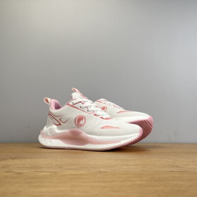 皮面防泼水爆米花软底轻便跑步鞋