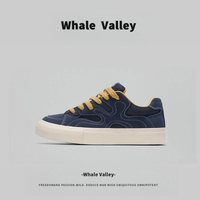 Whale Valley男鞋外贸高品质美式复古板鞋秋季新款百搭运动休闲鞋,流行男鞋,休闲板鞋,淘宝优惠券,粉丝福利购,淘宝优惠卷