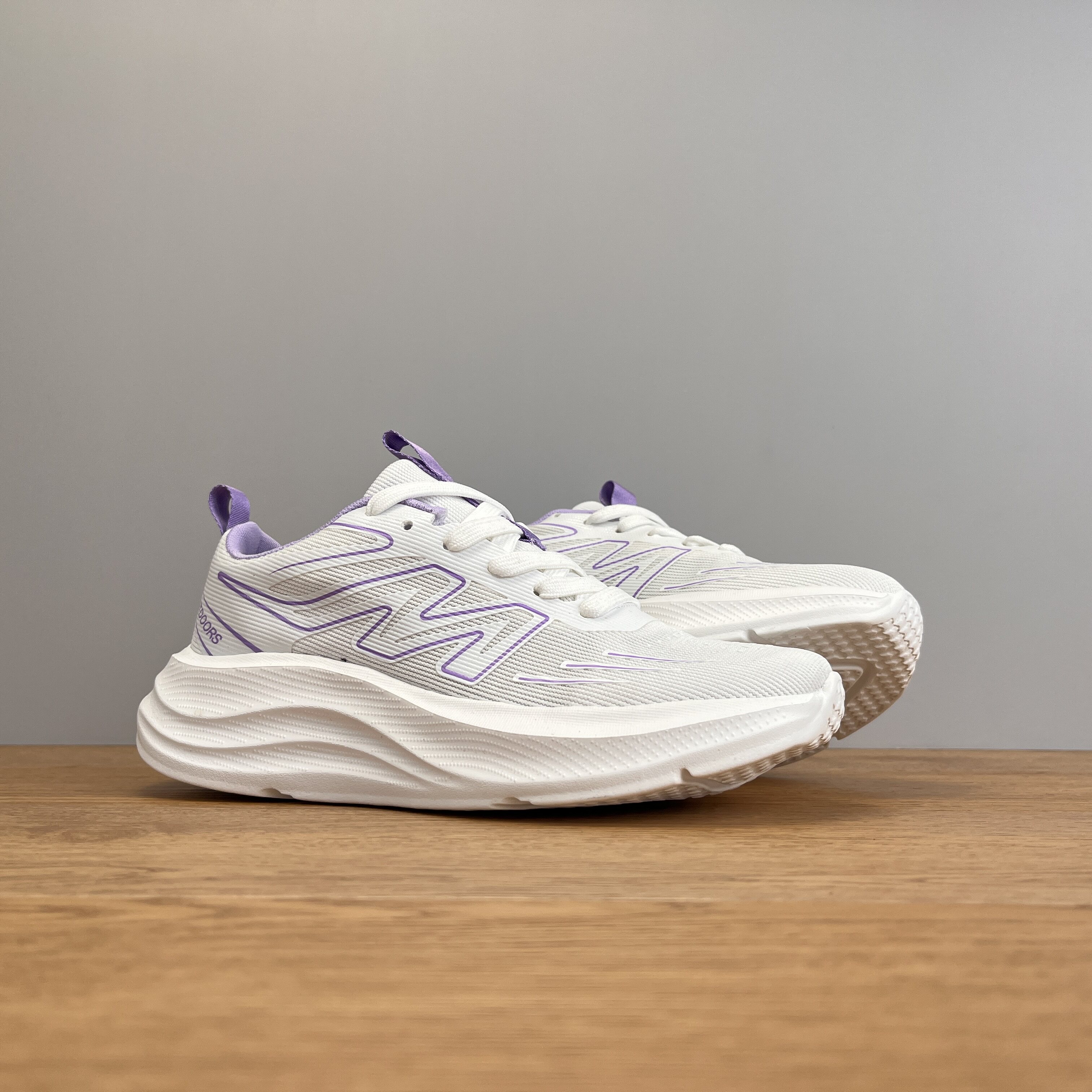 外贸出口超轻减震防泼水运动鞋女夏季厚底透气网面轻便软底跑步鞋