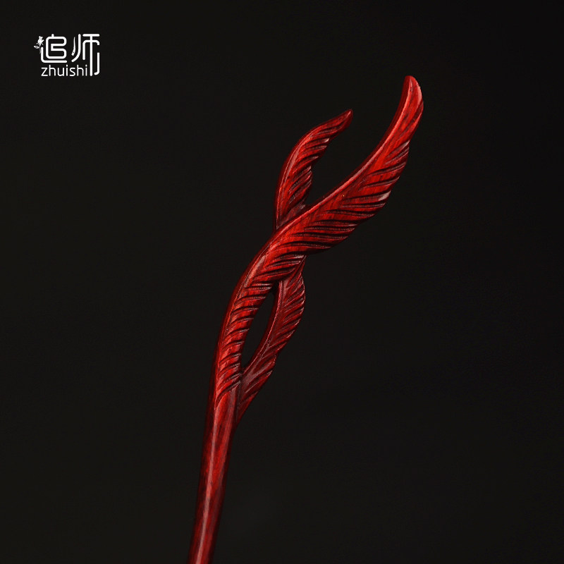 檀木发簪古风高级感手工打磨