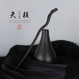 Китайская шпилька из сандалового дерева, натуральная длинная деревянная заколка для волос ручной работы, простой и элегантный дизайн, китайский стиль, изысканный стиль