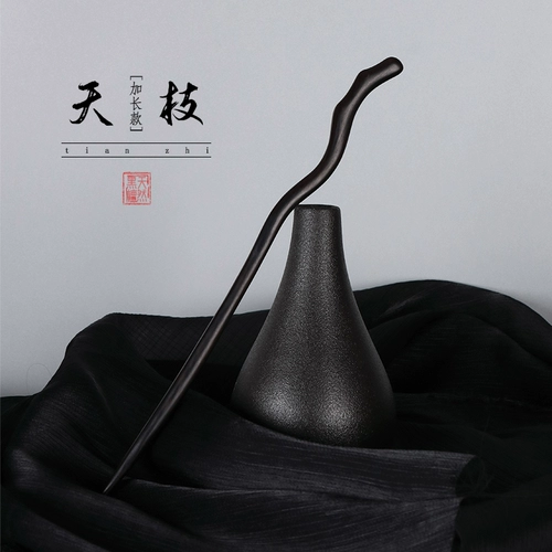 Китайская шпилька из сандалового дерева, натуральная длинная деревянная заколка для волос ручной работы, простой и элегантный дизайн, китайский стиль, изысканный стиль