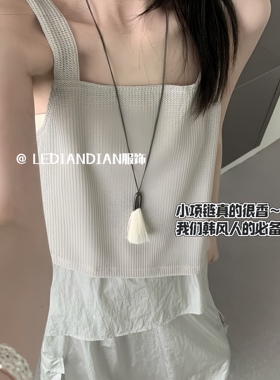 韩风博主同款！毛刷子流苏项链女新款爆款卫衣链小众长款挂脖配饰
